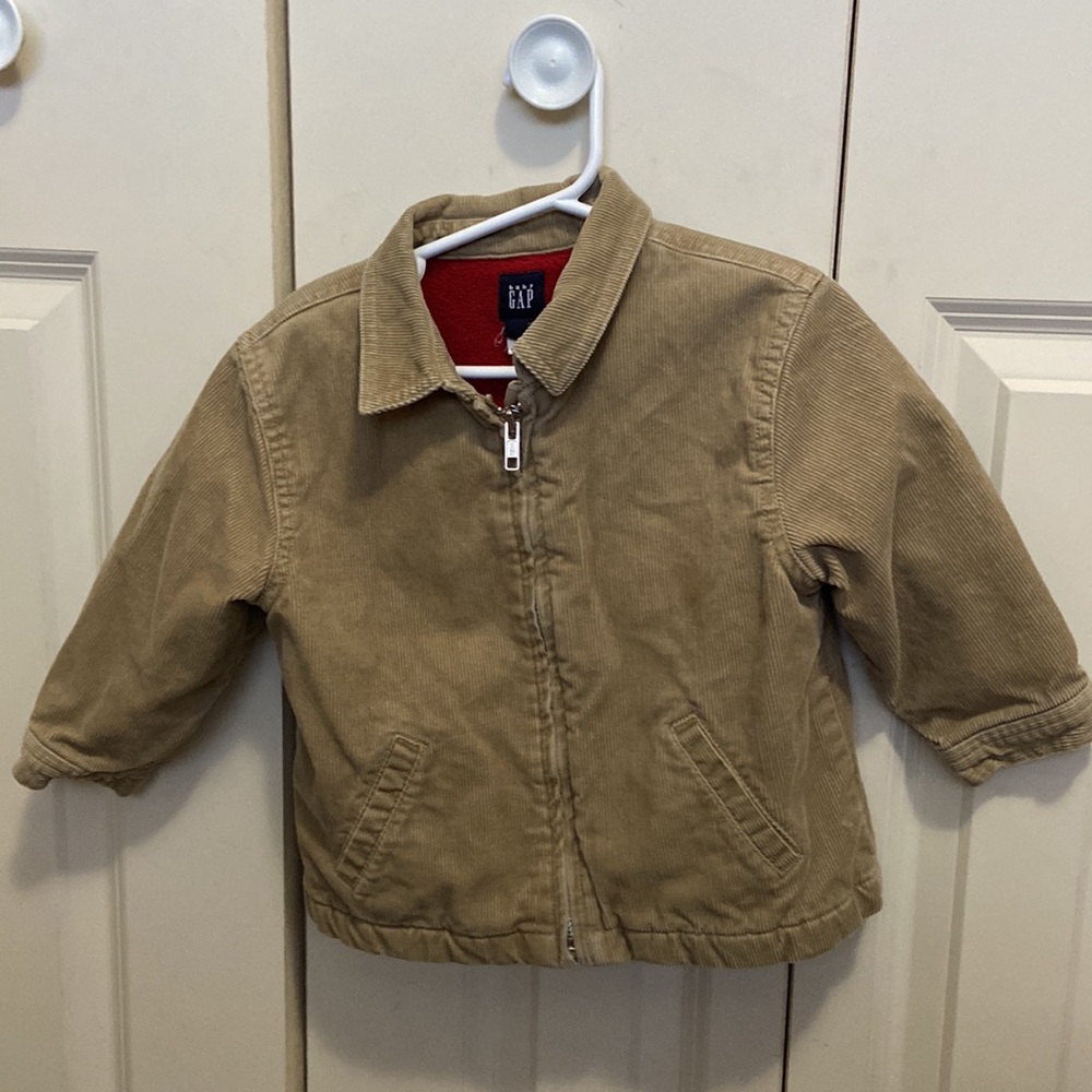 GAP Beige Corduroy Fleece Lined Jacket